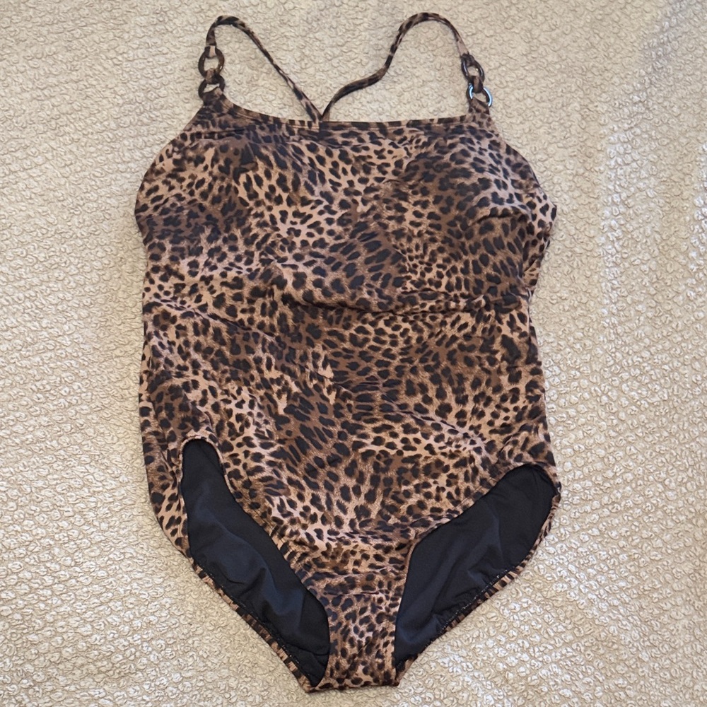 Leopard Print One-Piece Swimsuit